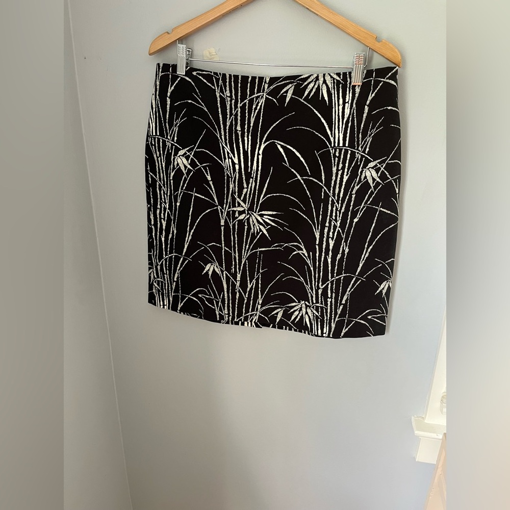 Talbots Black and White Pencil Mini Skirt Night Out